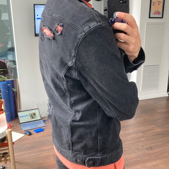 Jack & Jones Ripped Jean Jacket - Picture 7 of 7
